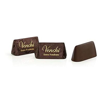 Venchi Extra dunkle Gianduiotti, 1 kg, Pralinen mit 75% Kakaoanteil und Paste mit ganzem „Piemonteser Haselnuss g.g.A.“, vegan, glutenfrei, ohne Farbstoffe und ohne Konservierungsstoffe Venchi Extra dunkle Gianduiotti, 1 kg, Pralinen mit 75% Kakaoanteil und Paste mit ganzem „Piemonteser Haselnuss g.g.A.“, vegan, glutenfrei, ohne Farbstoffe und ohne Konservierungsstoffe