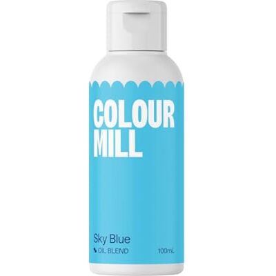 Colour Mill Oil Blend Lebensmittelfarbe Ölbasis, Sky Blue, 100 ml Hochkonzentriert, Leuchtende Farben, Geeignet für Buttercreme, Schokolade, Kuchenteig, Ganache und Zuckermassen Colour Mill Oil Blend Lebensmittelfarbe Ölbasis, Sky Blue, 100 ml Hochkonzentriert, Leuchtende Farben, Geeignet für Buttercreme, Schokolade, Kuchenteig, Ganache und Zuckermassen