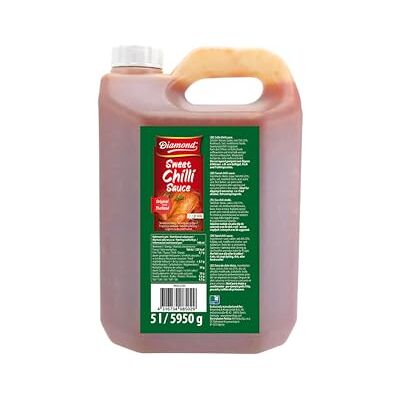 Diamond Süße Chilisauce, für Huhn und Fisch, süß pikante Sauce zum Verfeinern von Wok-Gerichten, Frühlingsrollen & Fingerfood 1 x 5 l Diamond Süße Chilisauce, für Huhn und Fisch, süß pikante Sauce zum Verfeinern von Wok-Gerichten, Frühlingsrollen & Fingerfood 1 x 5 l