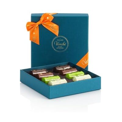 Venchi – Murrine-Geschenkbox mit Assortierten Pralinen, Milchschokolade, Zartbitterschokolade, Weiße Schokolade, Pistazie, 117 g, Glutenfrei, Ohne Farbstoffe, Ohne Konservierungsstoffe, Geschenkidee Venchi – Murrine-Geschenkbox mit Assortierten Pralinen, Milchschokolade, Zartbitterschokolade, Weiße Schokolade, Pistazie, 117 g, Glutenfrei, Ohne Farbstoffe, Ohne Konservierungsstoffe, Geschenkidee