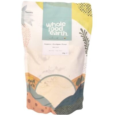 Wholefood Earth Organic Chickpea Flour (Gram Flour) – 1 kg Vegan GMO Free High Fibre Certified Organic Wholefood Earth Organic Chickpea Flour (Gram Flour) – 1 kg Vegan GMO Free High Fibre Certified Organic