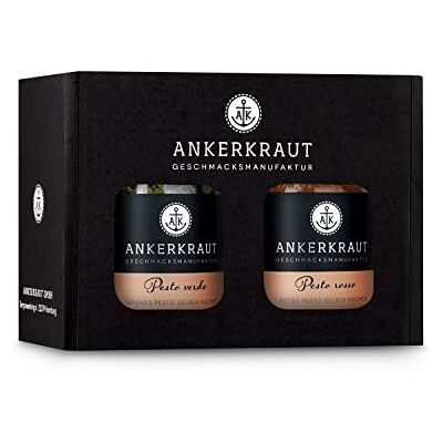 Ankerkraut Nudelparty Box, Pesto Rosso und Pesto Verde im Korkenglas Ankerkraut Nudelparty Box, Pesto Rosso und Pesto Verde im Korkenglas