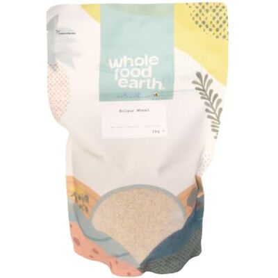 Wholefood Earth Bulgar/Bulgur Weizen GMO frei natürlich vegan Milchfrei ohne Zuckerzusatz, 1 kg Wholefood Earth Bulgar/Bulgur Weizen GMO frei natürlich vegan Milchfrei ohne Zuckerzusatz, 1 kg