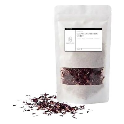 HUA MALOO Essbare Kornblumenblüten Violet 10g – Getrocknete Blüten für Tee, Desserts & Deko Perfekt für Cupcakes, Salate & Torten HUA MALOO Essbare Kornblumenblüten Violet 10g – Getrocknete Blüten für Tee, Desserts & Deko Perfekt für Cupcakes, Salate & Torten