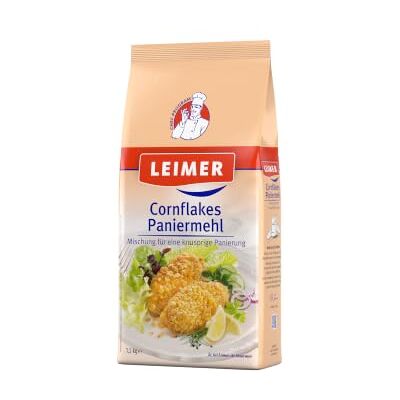 Leimer Cornflakes Paniermehl 1,5kg Paniermischung mit Cornflakes für eine extra-knusprige Panade (4 x1,5kg) Leimer Cornflakes Paniermehl 1,5kg Paniermischung mit Cornflakes für eine extra-knusprige Panade (4 x1,5kg)