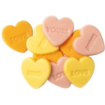 dekora 312 Stück glutenfreie Kuchentionen aus weißer Schokolade in Herzform für Valentinstag, Valentinstag, Hochzeitstag dekora 312 Stück glutenfreie Kuchentionen aus weißer Schokolade in Herzform für Valentinstag, Valentinstag, Hochzeitstag