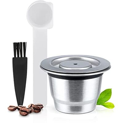 RECAFIMIL Edelstahl-Kaffeepad, wiederbefüllbare Kaffeekapseln, kompatibel mit Nespresso-Maschinen RECAFIMIL Edelstahl-Kaffeepad, wiederbefüllbare Kaffeekapseln, kompatibel mit Nespresso-Maschinen