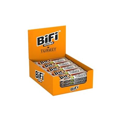 Bifi Turkey Sticks 24er Pack (24 x 20g) Pute Wurst Snack To Go Luftgetrocknet Fleisch & Wurstwaren Paket mit Pfeffer, Koriander und Knoblauch Ideale Knabberbox Wurstpaket Bifi Turkey Sticks 24er Pack (24 x 20g) Pute Wurst Snack To Go Luftgetrocknet Fleisch & Wurstwaren Paket mit Pfeffer, Koriander und Knoblauch Ideale Knabberbox Wurstpaket