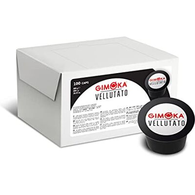Gimoka Kaffeekapseln Vellutato 100% Arabica, Intensität 6, 100 Kapseln Kompatibel mit Kaffeemaschinen der Marke Lavazza®* Blue®*, Hergestellt in Italien Gimoka Kaffeekapseln Vellutato 100% Arabica, Intensität 6, 100 Kapseln Kompatibel mit Kaffeemaschinen der Marke Lavazza®* Blue®*, Hergestellt in Italien