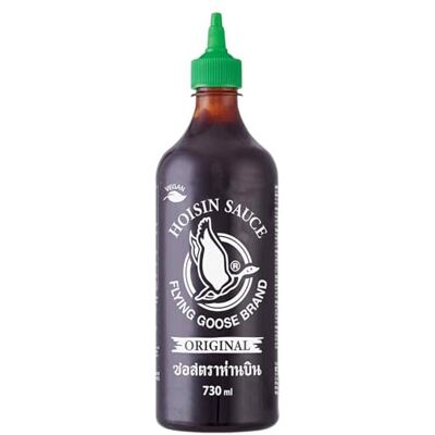 Flying Goose Hoi Sin Sauce, pikant, grüne Kappe, kräftige Würzsauce aus Thailand, ideal für Fleischgerichte geeignet, 2 x 730 ml Flying Goose Hoi Sin Sauce, pikant, grüne Kappe, kräftige Würzsauce aus Thailand, ideal für Fleischgerichte geeignet, 2 x 730 ml