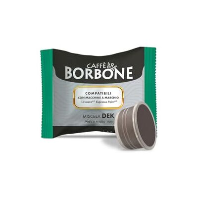 CAFFÈ BORBONE , Dek Entkoffeinierte Kaffeemischung 100 Kapseln Kompatibel mit Kaffeemaschinen der Marke Lavazza®* Espresso Point®* CAFFÈ BORBONE , Dek Entkoffeinierte Kaffeemischung 100 Kapseln Kompatibel mit Kaffeemaschinen der Marke Lavazza®* Espresso Point®*