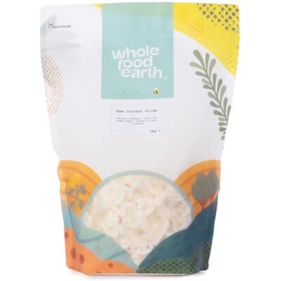 Wholefood Earth Raw Coconut Slice GMO Free Natural Vegan Milchfrei Ohne Zusatz von Zucker, 1 kg Wholefood Earth Raw Coconut Slice GMO Free Natural Vegan Milchfrei Ohne Zusatz von Zucker, 1 kg