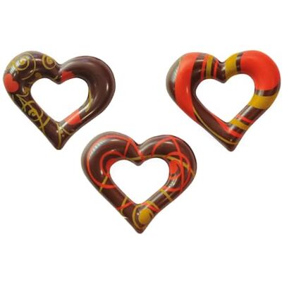 Günthart 135 Stück Filigran-Herzen aus dunkler Schokolade, gemischter Varianten, 1 er Pack (163 gr) Günthart 135 Stück Filigran-Herzen aus dunkler Schokolade, gemischter Varianten, 1 er Pack (163 gr)