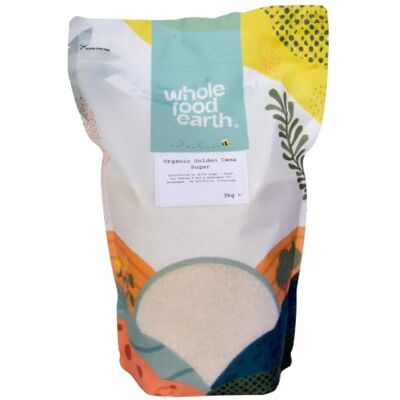 Wholefood Earth Bio-Goldener Rohrohrzucker 3kg Roh Unraffiniert Vegan GVO-frei Zertifiziert biologisch Wholefood Earth Bio-Goldener Rohrohrzucker 3kg Roh Unraffiniert Vegan GVO-frei Zertifiziert biologisch