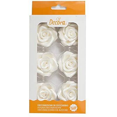 Unknown - Rose Sugar Decorations - Weiß - Kuchenverzierungen Unknown - Rose Sugar Decorations - Weiß - Kuchenverzierungen