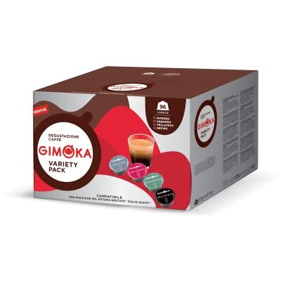 Gimoka Kaffeekapseln Espresso Vielfaltspaket, Intensität 8 bis 13, 4 verschiedene Sorten 96 Kapseln Kompatibel mit Kaffeemaschinen der Marke Nescafè* Dolce Gusto*, 96 Stück, Hergestellt in Italien Gimoka Kaffeekapseln Espresso Vielfaltspaket, Intensität 8 bis 13, 4 verschiedene Sorten 96 Kapseln Kompatibel mit Kaffeemaschinen der Marke Nescafè* Dolce Gusto*, 96 Stück, Hergestellt in Italien