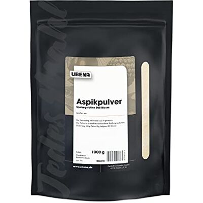Ubena Foodservice Aspikpulver 1 kg im großen Beutel Im wiederverschließbaren Vorratsbeutel Für Großverbraucher, Restaurants und Gastronomie Ubena Foodservice Aspikpulver 1 kg im großen Beutel Im wiederverschließbaren Vorratsbeutel Für Großverbraucher, Restaurants und Gastronomie