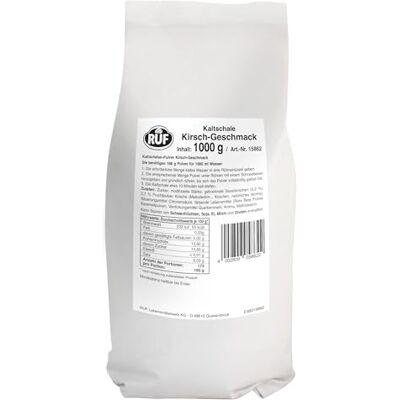 RUF Kaltschale Kirsch, Großpackung, Fruchtspeise ohne Kochen, Fruchtsuppe mit Kirschen gefriergetrocknet, nur 10 min Kühlzeit, 1x1000g RUF Kaltschale Kirsch, Großpackung, Fruchtspeise ohne Kochen, Fruchtsuppe mit Kirschen gefriergetrocknet, nur 10 min Kühlzeit, 1x1000g