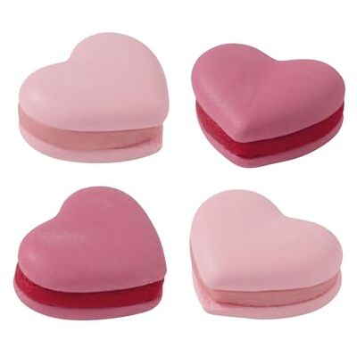Günthart 75 Stück Makkaron-Herzen mit Zuckermasse, rot und rosa, 201 gr mit Zuckermasse Günthart 75 Stück Makkaron-Herzen mit Zuckermasse, rot und rosa, 201 gr mit Zuckermasse