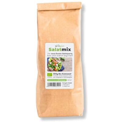 Keimgrün Bio Sprossenmix Salat 500g Saatgut-Mix aus Rettich, Mungobohnen, Radieschen und Linsen Regelmäßig überprüfte Keimfähigkeit Zum ergiebigen Anbau im Sprossenglas Keimgrün Bio Sprossenmix Salat 500g Saatgut-Mix aus Rettich, Mungobohnen, Radieschen und Linsen Regelmäßig überprüfte Keimfähigkeit Zum ergiebigen Anbau im Sprossenglas