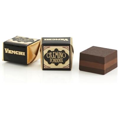 Venchi Cremino Extra Dunkle Schokolade Zartbitterschokolade mit Mandelpaste und „Piemontesischer Haselnuss g.g.A.“, 1 kg, glutenfrei, ohne Farbstoffe und ohne Konservierungsmittel Venchi Cremino Extra Dunkle Schokolade Zartbitterschokolade mit Mandelpaste und „Piemontesischer Haselnuss g.g.A.“, 1 kg, glutenfrei, ohne Farbstoffe und ohne Konservierungsmittel