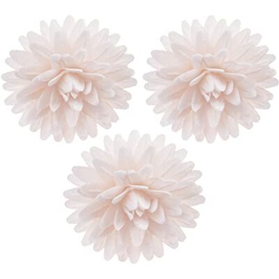 dekora Bommel Tortendeko Essbar 12 Essbare Oblaten für Torten aus Esspapier Weiß 4,5 cm dekora Bommel Tortendeko Essbar 12 Essbare Oblaten für Torten aus Esspapier Weiß 4,5 cm
