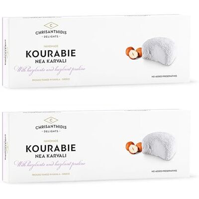 Chrisanthidis Delights Chrisanthidis S.A. Kourabie Buttergebäck mit Hazelnuessen und Hazelnusspraline, 2er Pack (2 x 200 g) Chrisanthidis Delights Chrisanthidis S.A. Kourabie Buttergebäck mit Hazelnuessen und Hazelnusspraline, 2er Pack (2 x 200 g)