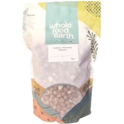 Wholefood Earth Whole Food Earth Bio-Paleskin-Erdnüsse 1 kg roh Sonnengetrocknet GMO-frei Hoher Ballaststoffgehalt Proteinquelle Aus kontrolliert biologischem Anbau Wholefood Earth Whole Food Earth Bio-Paleskin-Erdnüsse 1 kg roh Sonnengetrocknet GMO-frei Hoher Ballaststoffgehalt Proteinquelle Aus kontrolliert biologischem Anbau