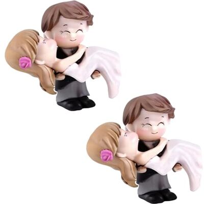Wwyan Romantische Hochzeitspaar-Figuren, Kuchendekoration für Braut und Bräutigam, Kuchendekoration für Hochzeitsdekorationen, Jubiläen, Partygeschenke, PVC-Statuen, 2 Stück Wwyan Romantische Hochzeitspaar-Figuren, Kuchendekoration für Braut und Bräutigam, Kuchendekoration für Hochzeitsdekorationen, Jubiläen, Partygeschenke, PVC-Statuen, 2 Stück