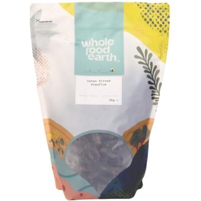 Wholefood Earth Dates Pited Freeflow GMO frei natürlich vegan milchfrei ohne Zuckerzusatz, 2 kg Wholefood Earth Dates Pited Freeflow GMO frei natürlich vegan milchfrei ohne Zuckerzusatz, 2 kg