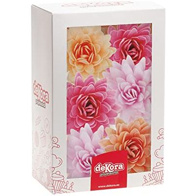 dekora 18 Essbare Blumen für Torte aus Esspapier Essbare Oblaten für Torten aus Esspapier Tortendeko Essbar Sortierte Farben 5,5 cm dekora 18 Essbare Blumen für Torte aus Esspapier Essbare Oblaten für Torten aus Esspapier Tortendeko Essbar Sortierte Farben 5,5 cm