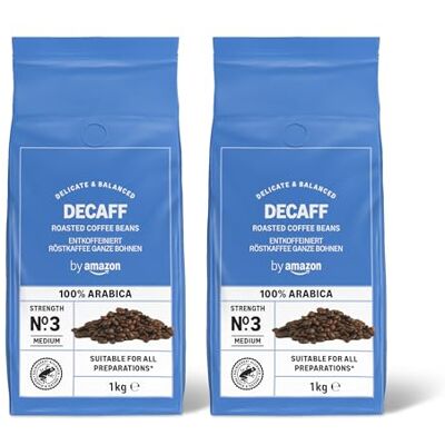 Amazon Kaffeebohnen, Entkoffeiniert, Lichte Röstung, 2 kg (2 Packungen mit 1 kg), Rainforest Alliance Zertifiziert Amazon Kaffeebohnen, Entkoffeiniert, Lichte Röstung, 2 kg (2 Packungen mit 1 kg), Rainforest Alliance Zertifiziert