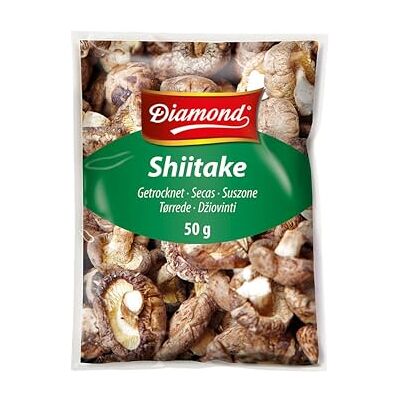 Diamond Shiitake Tonko Pilze, getrocknet, asiatische Speisepilze zum Kochen & Essen, natürlich, für Reis und Suppen 4 x 50 g Diamond Shiitake Tonko Pilze, getrocknet, asiatische Speisepilze zum Kochen & Essen, natürlich, für Reis und Suppen 4 x 50 g