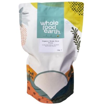 Wholefood Earth Bio-Braunreis-Mehl – 1 kg – Stein Gemahlen – GVO-frei – Zertifiziert Biologisch Wholefood Earth Bio-Braunreis-Mehl – 1 kg – Stein Gemahlen – GVO-frei – Zertifiziert Biologisch