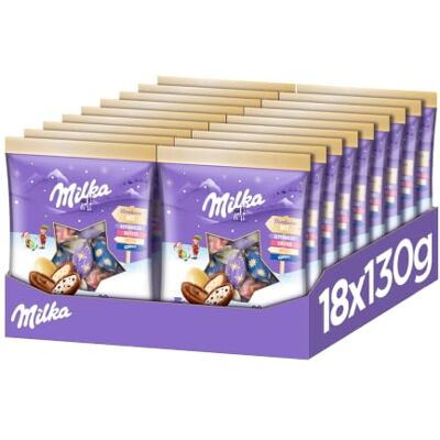 Milka Schoko Bonbons Mix mit OREO, Daim, Knister & Alpenmilch, 18 x 130 g Festlich einzeln verpackt und ideal zum Teilen und Verschenken in der Weihnachts- und Adventszeit Milka Schoko Bonbons Mix mit OREO, Daim, Knister & Alpenmilch, 18 x 130 g Festlich einzeln verpackt und ideal zum Teilen und Verschenken in der Weihnachts- und Adventszeit