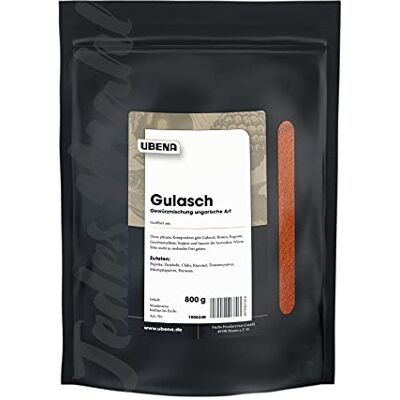 Ubena Foodservice Gulasch Gewürzmischung ungarische Art 800 g im Beutel Im wiederverschließbaren Vorratsbeutel Für Großverbraucher, Restaurants und Gastronomie Ubena Foodservice Gulasch Gewürzmischung ungarische Art 800 g im Beutel Im wiederverschließbaren Vorratsbeutel Für Großverbraucher, Restaurants und Gastronomie