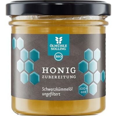 Ölmühle Solling Bio Honigzubereitung mit ungefiltertem Schwarzkümmelöl 180 g EG-Bio Ölmühle Solling Bio Honigzubereitung mit ungefiltertem Schwarzkümmelöl 180 g EG-Bio