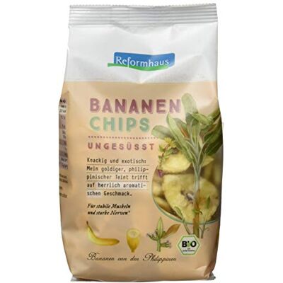 Reformhaus Bananen-Chips ungesüßt bio, 6er Pack (6 x 175 g) Reformhaus Bananen-Chips ungesüßt bio, 6er Pack (6 x 175 g)