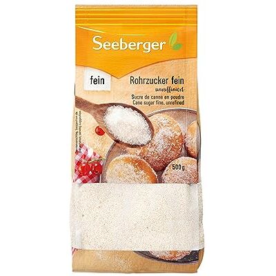 Seeberger Rohrzucker fein, unraffiniert 12er Pack: heller karamelliger Zucker aus Zuckerrohr schnell löslich zum Süßen von Speisen und Getränken vegan (12 x 500 g) Seeberger Rohrzucker fein, unraffiniert 12er Pack: heller karamelliger Zucker aus Zuckerrohr schnell löslich zum Süßen von Speisen und Getränken vegan (12 x 500 g)