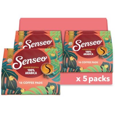 Senseo Pads Premium Selektion, 5 x 16 Getränke, 80 Kaffeepads (Verpackungsdesign kann abweichen) Senseo Pads Premium Selektion, 5 x 16 Getränke, 80 Kaffeepads (Verpackungsdesign kann abweichen)