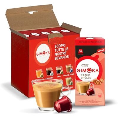Gimoka Kaffeekapseln, Geschmack Crème Brûlée 50 Kapsel aus Aluminium Kompatibel mit Nespresso* Haushalts-Espressomaschinen 50 Stück (5 x 10 Getränke) Hergestellt in Italien Gimoka Kaffeekapseln, Geschmack Crème Brûlée 50 Kapsel aus Aluminium Kompatibel mit Nespresso* Haushalts-Espressomaschinen 50 Stück (5 x 10 Getränke) Hergestellt in Italien