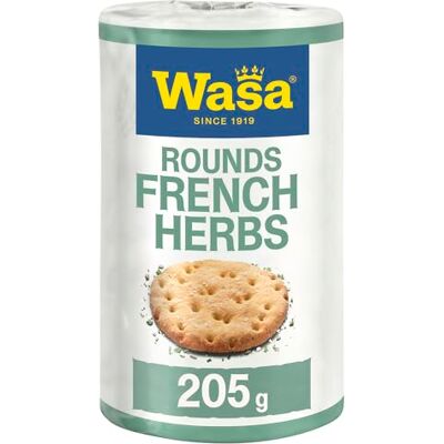Wasa Knäckebrot Tasty Snacks French Herbs Rounds, 8er Pack 205g Wasa Knäckebrot Tasty Snacks French Herbs Rounds, 8er Pack 205g