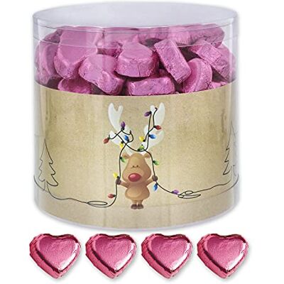 Günthart Dose mit 150 Schokolade Herzen Rentier ROSA Pralinen Herzen gefüllt mit Nougat Creme 1er Pack (1 x 1.2 kg) Günthart Dose mit 150 Schokolade Herzen Rentier ROSA Pralinen Herzen gefüllt mit Nougat Creme 1er Pack (1 x 1.2 kg)