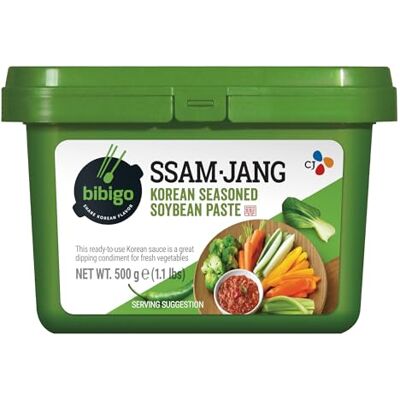 BIBIGO Ssam-Jang Sojabohnen Paste – Koreanische Paste aus Soja – Ideal als Dip oder Würze für Fleisch, für Gemüse oder Reis – 3 x 500 g BIBIGO Ssam-Jang Sojabohnen Paste – Koreanische Paste aus Soja – Ideal als Dip oder Würze für Fleisch, für Gemüse oder Reis – 3 x 500 g