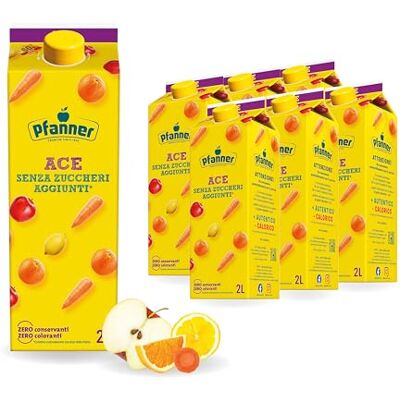 Pfanner A+C+E 30% (6 x 2 l) – Multivitamingetränk ohne Zuckerzusatz – 30% Fruchtgehalt – Erfrischungsgetränk im Vorratspack Pfanner A+C+E 30% (6 x 2 l) – Multivitamingetränk ohne Zuckerzusatz – 30% Fruchtgehalt – Erfrischungsgetränk im Vorratspack