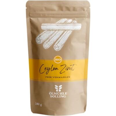 Ölmühle Solling BIO Ceylon Zimt Ceylon Zimtpulver aus kontrolliert biologischem Anbau Zimtpulver fein vermahlen aus ganzen Zimtstangen. Ideal zu Müsli, Milchreis, Gebäck uvm. Inhalt: 180 g Ölmühle Solling BIO Ceylon Zimt Ceylon Zimtpulver aus kontrolliert biologischem Anbau Zimtpulver fein vermahlen aus ganzen Zimtstangen. Ideal zu Müsli, Milchreis, Gebäck uvm. Inhalt: 180 g