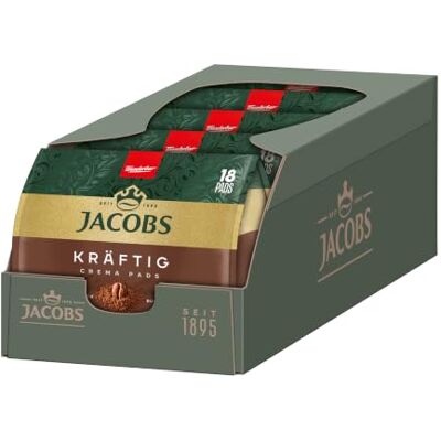 Jacobs Pads Crema Kräftig, Senseo kompatible Pads, 5 x 18 Getränke, 90 Kaffeepads Jacobs Pads Crema Kräftig, Senseo kompatible Pads, 5 x 18 Getränke, 90 Kaffeepads