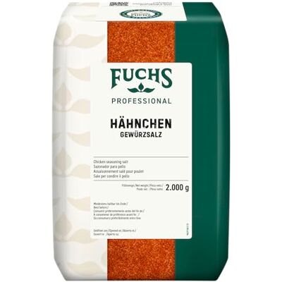 Fuchs Professional Hähnchen Gewürzsalz Herzhaftes Gewürz für Hähnchen-Gerichte Profi-Qualität für Großverbraucher 2 kg im recyclebaren Beutel Fuchs Professional Hähnchen Gewürzsalz Herzhaftes Gewürz für Hähnchen-Gerichte Profi-Qualität für Großverbraucher 2 kg im recyclebaren Beutel