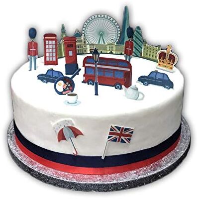 Top That City of London Kuchendekoration aus essbarem Oblatenpapier, perfekt zum Dekorieren Ihrer Kuchen, einfach zu verwenden Top That City of London Kuchendekoration aus essbarem Oblatenpapier, perfekt zum Dekorieren Ihrer Kuchen, einfach zu verwenden