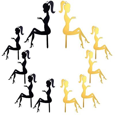 Lahviuu High Heel Cake Topper, 10 Stück Acryl Cupcake Aufsatz Deko, Sexy Hochzeit Torten Topper, Geburtstag Dame Lady Silhouette für Party Lahviuu High Heel Cake Topper, 10 Stück Acryl Cupcake Aufsatz Deko, Sexy Hochzeit Torten Topper, Geburtstag Dame Lady Silhouette für Party
